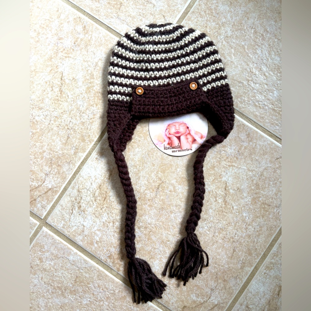 Newborn knit baby hat beanie 0-6 months NWT
